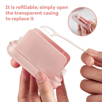 🦷✨Automatic Pop-Up Dental Floss Storage Dispenser，Just Press & Pop, Hygienic Storage. Great Gift For Oral Care Lovers!