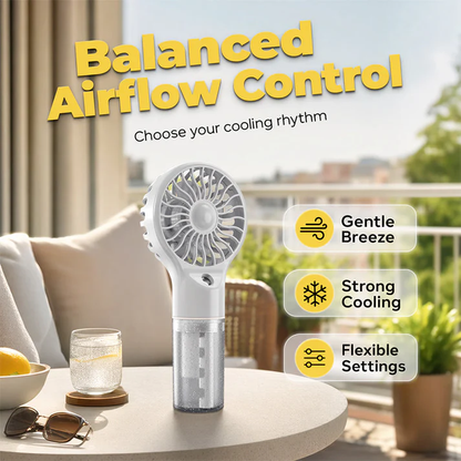 🏖️❄️ 50% OFF TODAY! 💦 Portable Handheld Mist Cooling Fan ✨ Instant Cooling Relief for Hot Summer Days, Travel & Outdoor Activities