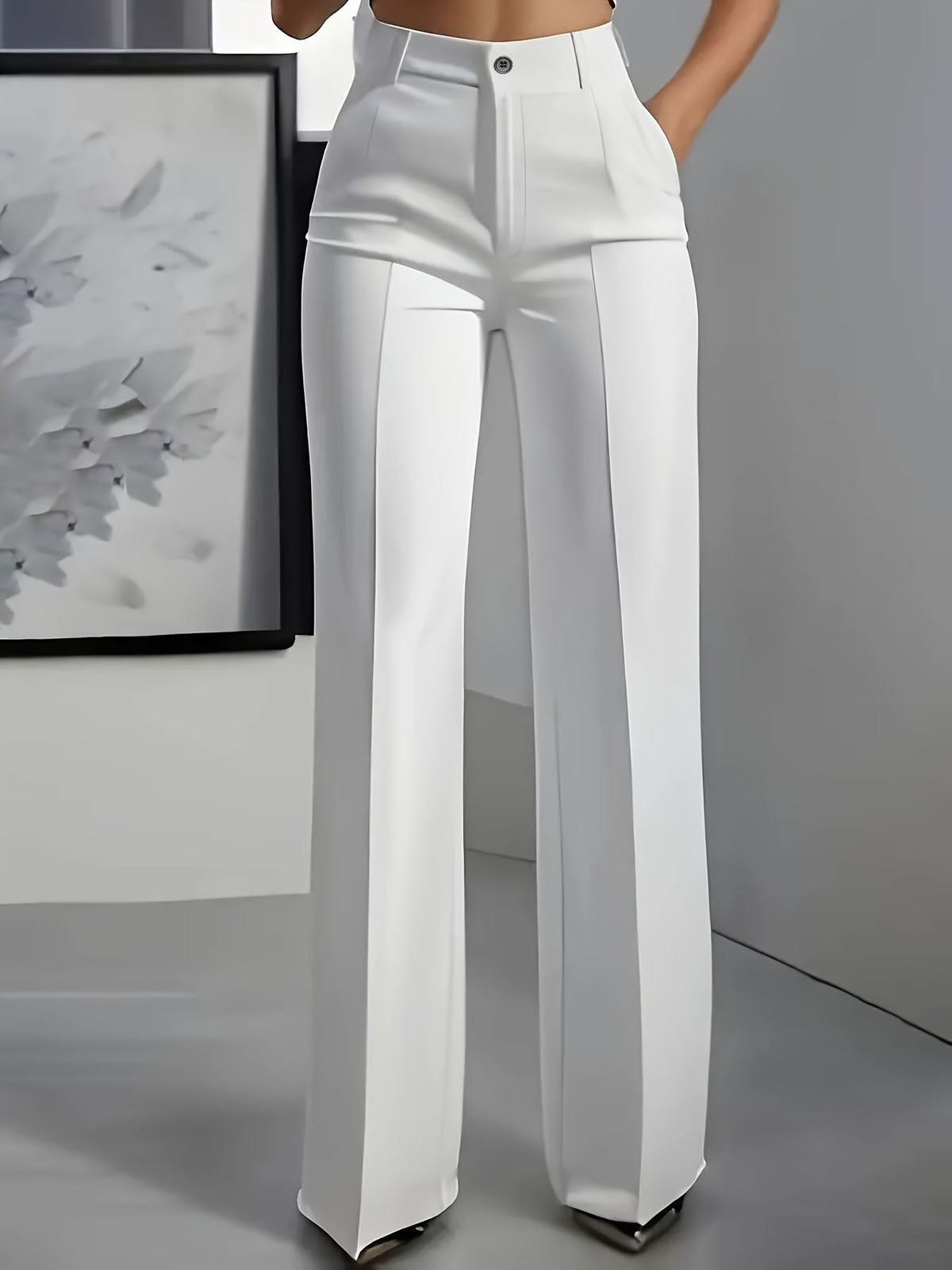 Orelisse - High Waisted Wide Leg Trousers