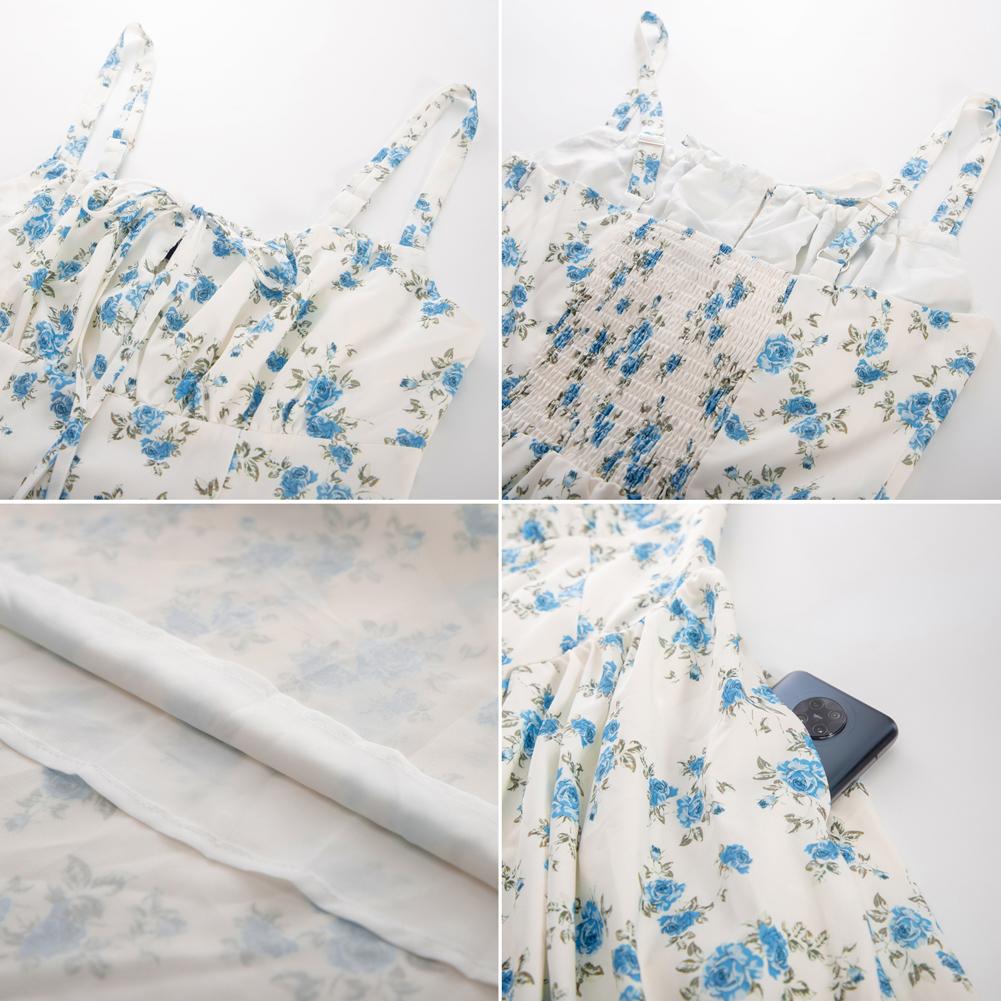 🌸 HOT SELLER | 50% OFF Women's Floral Corset Midi Dress – Summer Vacation Milkmaid Sundress