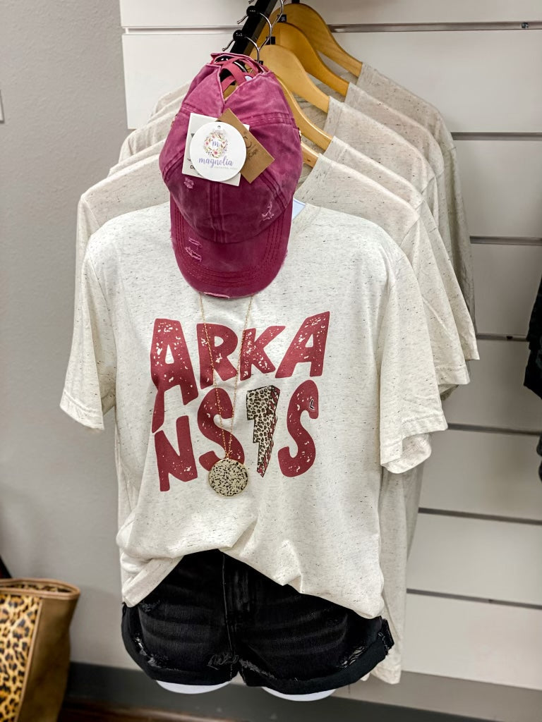 Arkansas Leopard Vintage Graphic Tee