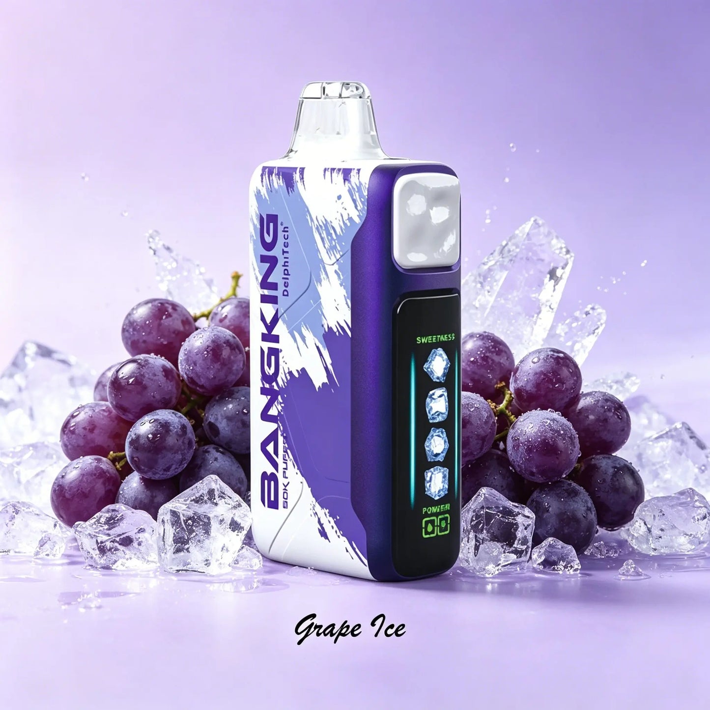 Bang King Ice Cool 60000 60K Puffs Adjustable Ice Level LED Display Disposable Vape Japan warehouse