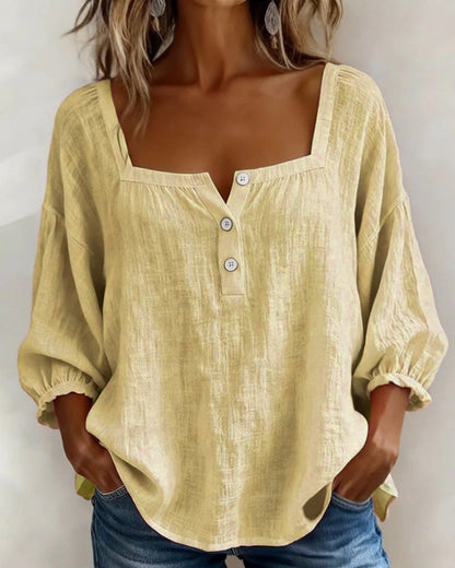 Zoya - Breezy Linen Blouse