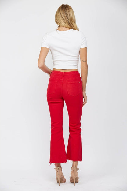MICA Red Ankle Flare Jean