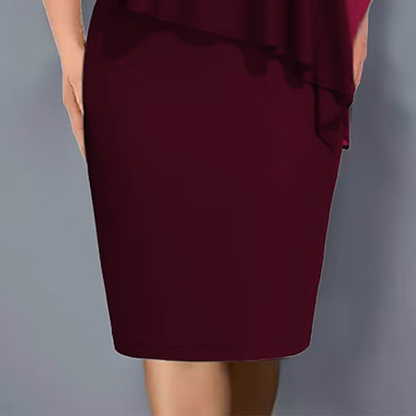 Lirienne - Premium Rhinestone V-Neck Midi Dress