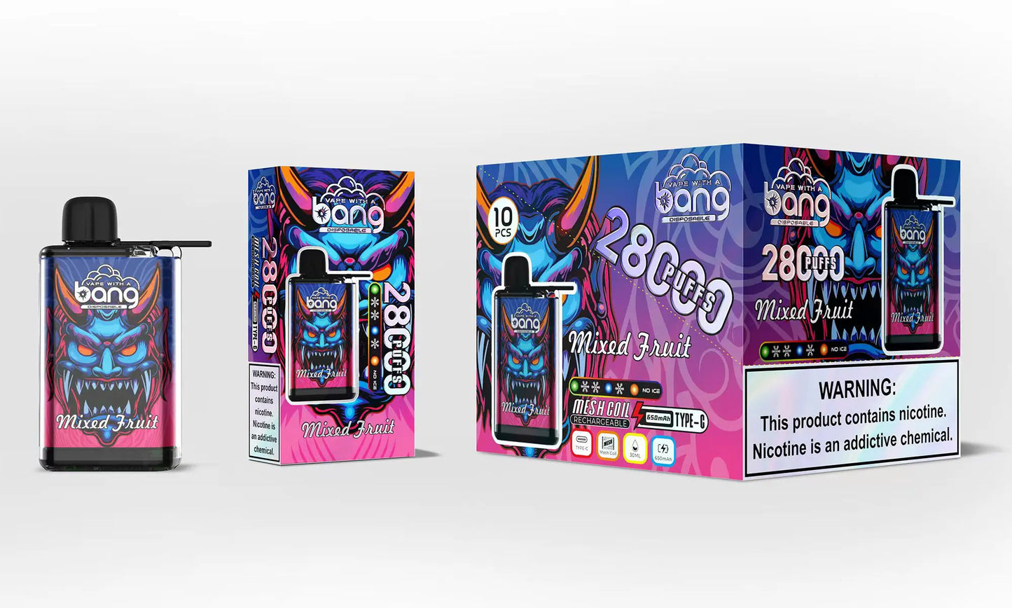 Bang 28000 28K Puffs Original Adjustable Ice level Disposable Vape Pen