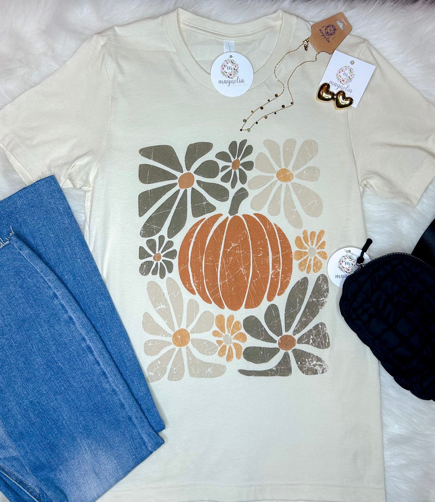 Boho Floral Pumpkin Tee
