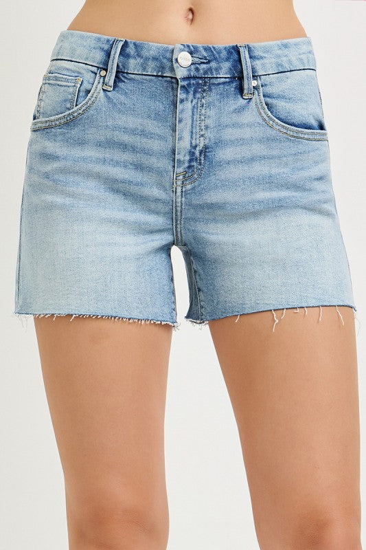 RISEN Karli Light Wash Shorts