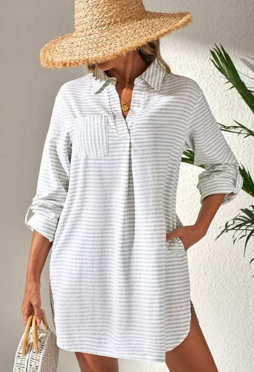 Cabana Beach Shirt Dress
