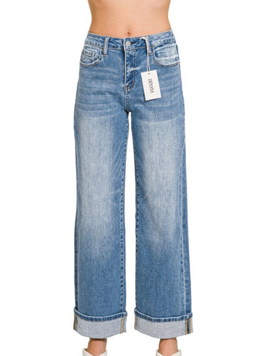 Zenana Frankie Cuffed Jean