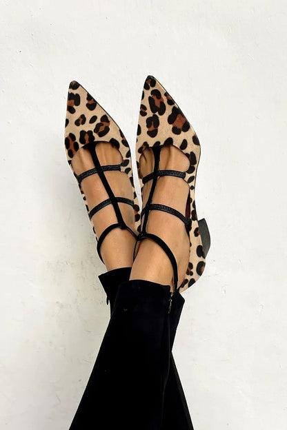 Saina - Sleek Pointed-Toe Ballerina Flats