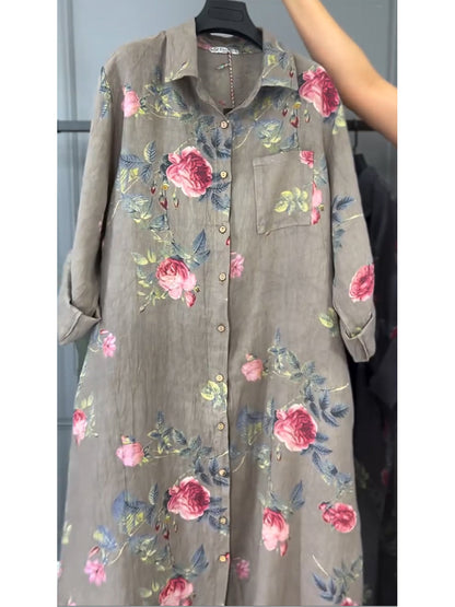 Jovie - Premium Linen Shirt Dress