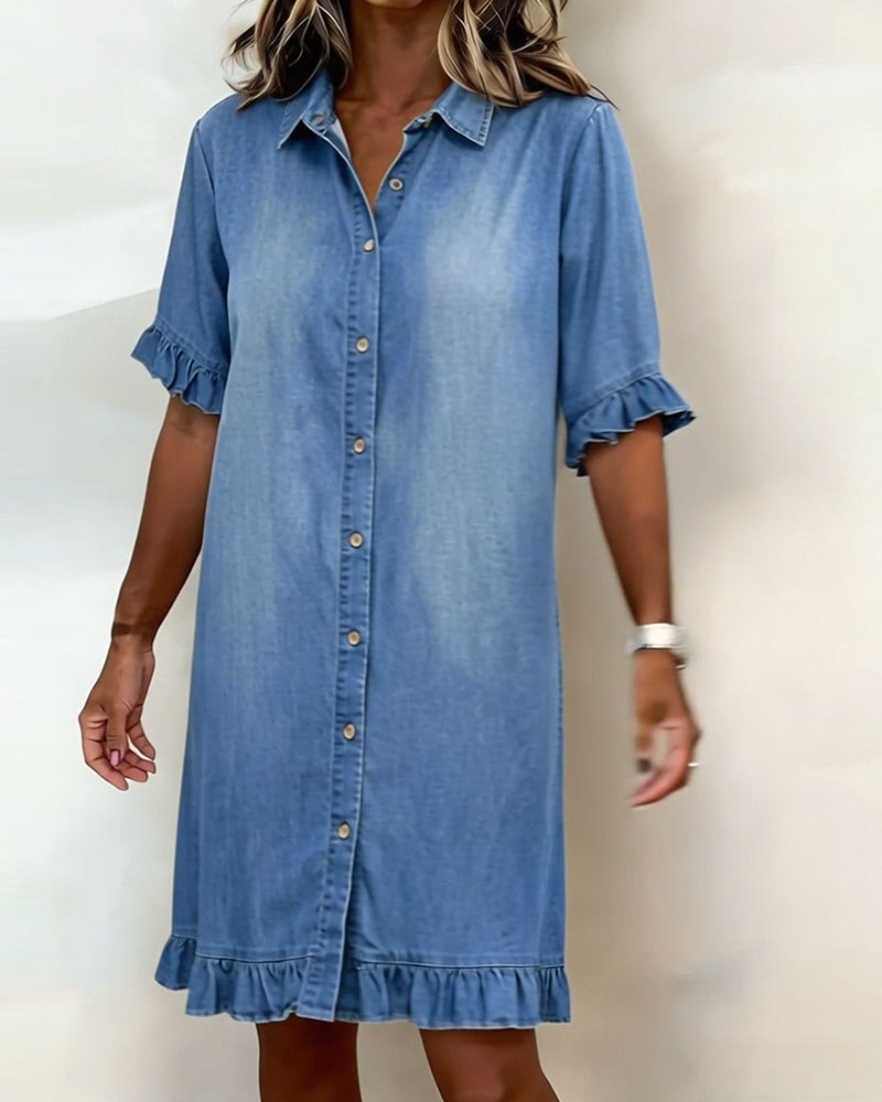 Kirella - Button Front Shirt Dress