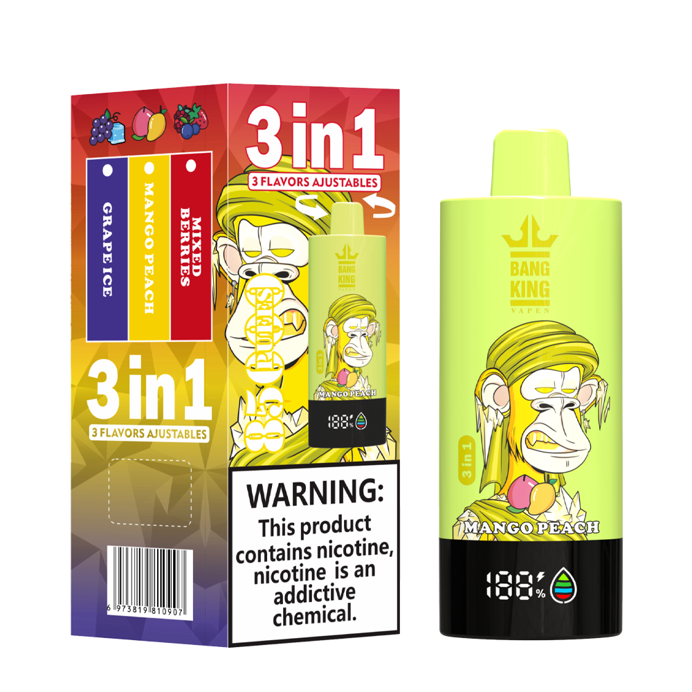 Bang King 85000 85k Puffs 3 in 1 Flavors Newest Original Rechargeable LCD Display Disposable Vape