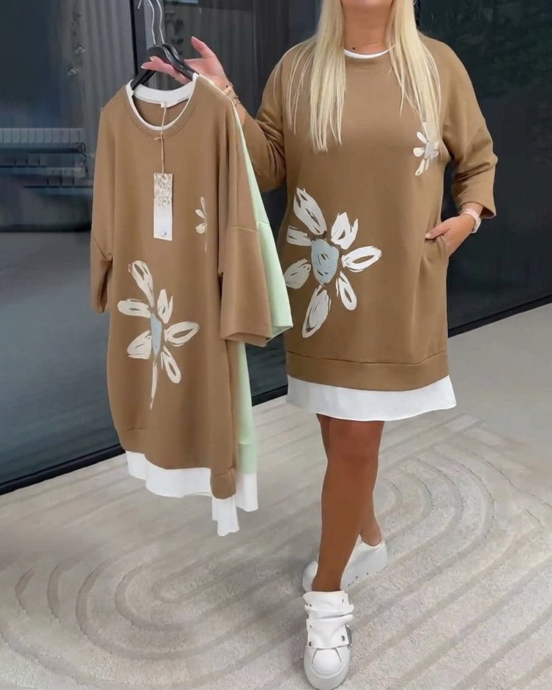 Helia - Soft-Touch Sweatshirt Dress