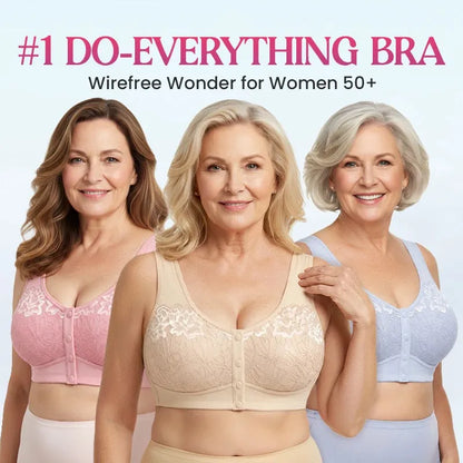 ⏳Limited-time 50% Off⏰Comfortable Wireless Shaping Front-Fasten Bra👙