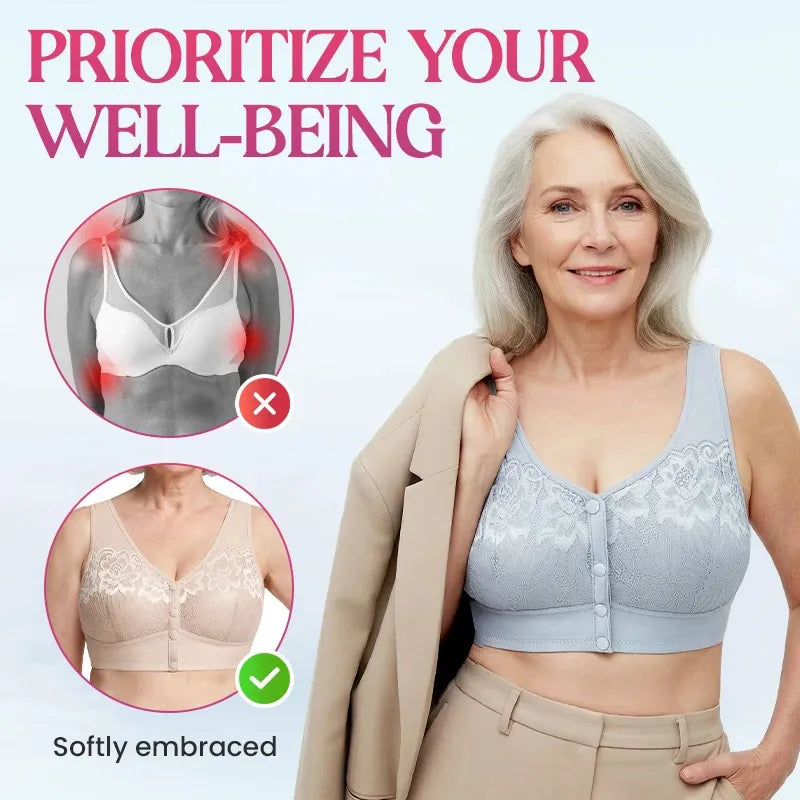 ⏳Limited-time 50% Off⏰Comfortable Wireless Shaping Front-Fasten Bra👙