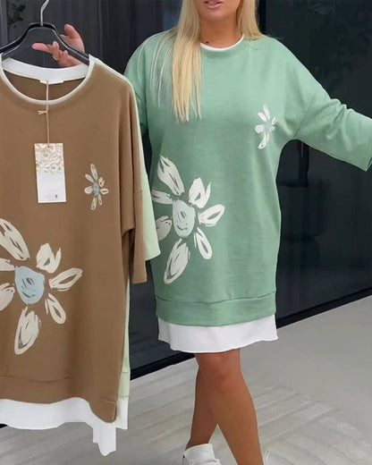 Helia - Soft-Touch Sweatshirt Dress