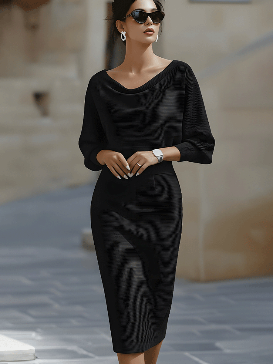 Avalon - Soft-Touch Batwing Midi Dress