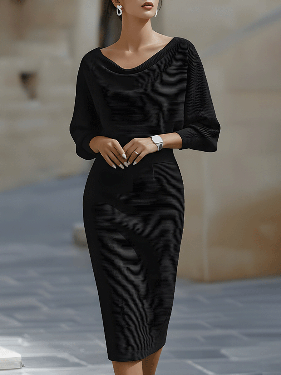 Avalon - Soft-Touch Batwing Midi Dress