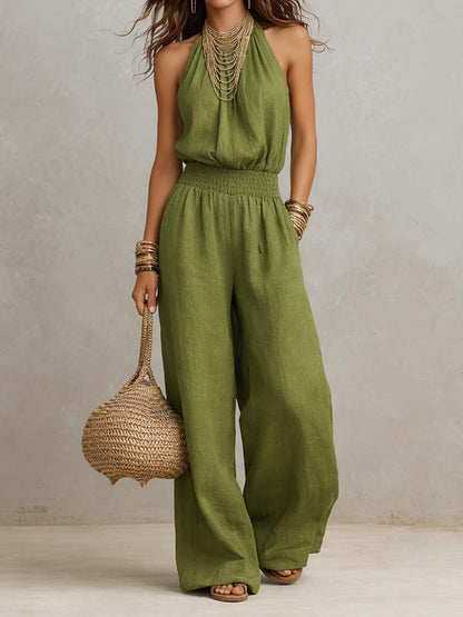 Elenie - Lightweight Halter-Neck Jumpsuit