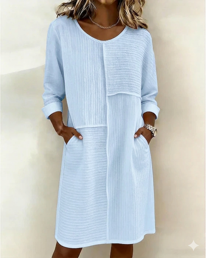 Taryn - Soft-Touch Long Sleeve Shift Dress