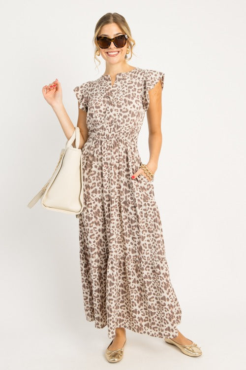 Gabby Leopard Maxi Dress