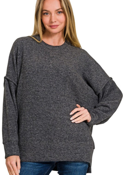 Sweater Weather Pocket Sweater Black