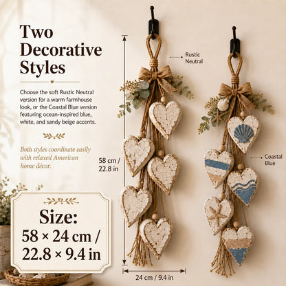 Alinora - Distressed Heart Tassel Wall Accent