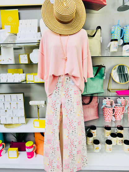 Garden Party Patchwork Wide Leg Pant