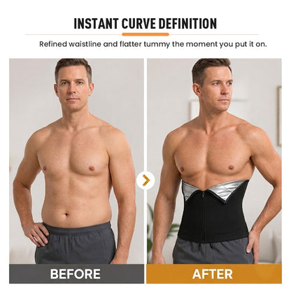 🏃‍♂️ Men's Waist Trainer Sweat Belt – Compression, Trimmer, Sauna Effect ✨