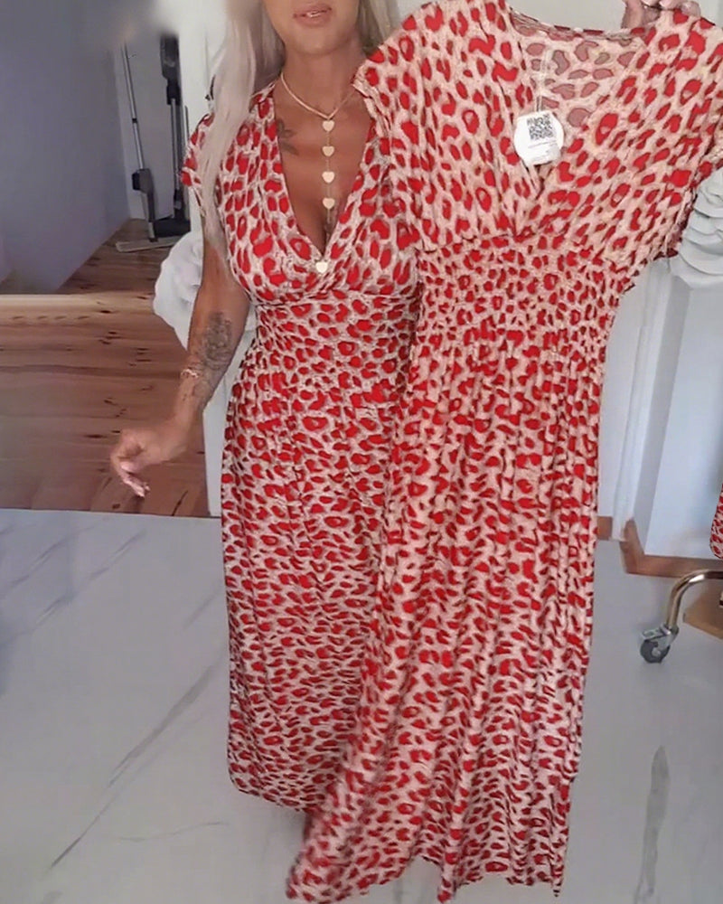 Benara - V-Neck Printed Dress