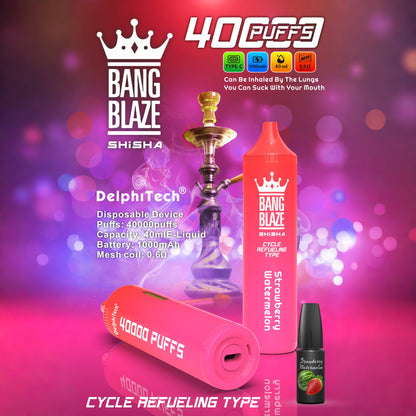 Bang Blaze 40k 40000 Puffs 2% 5% Nicotine Riginal Refillable Oil Vape