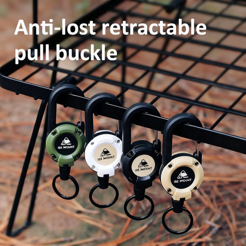 🔑Retractable Carabiner Keychain – 65cm steel lanyard, 100,000 pull cycles. Lightweight & sturdy.