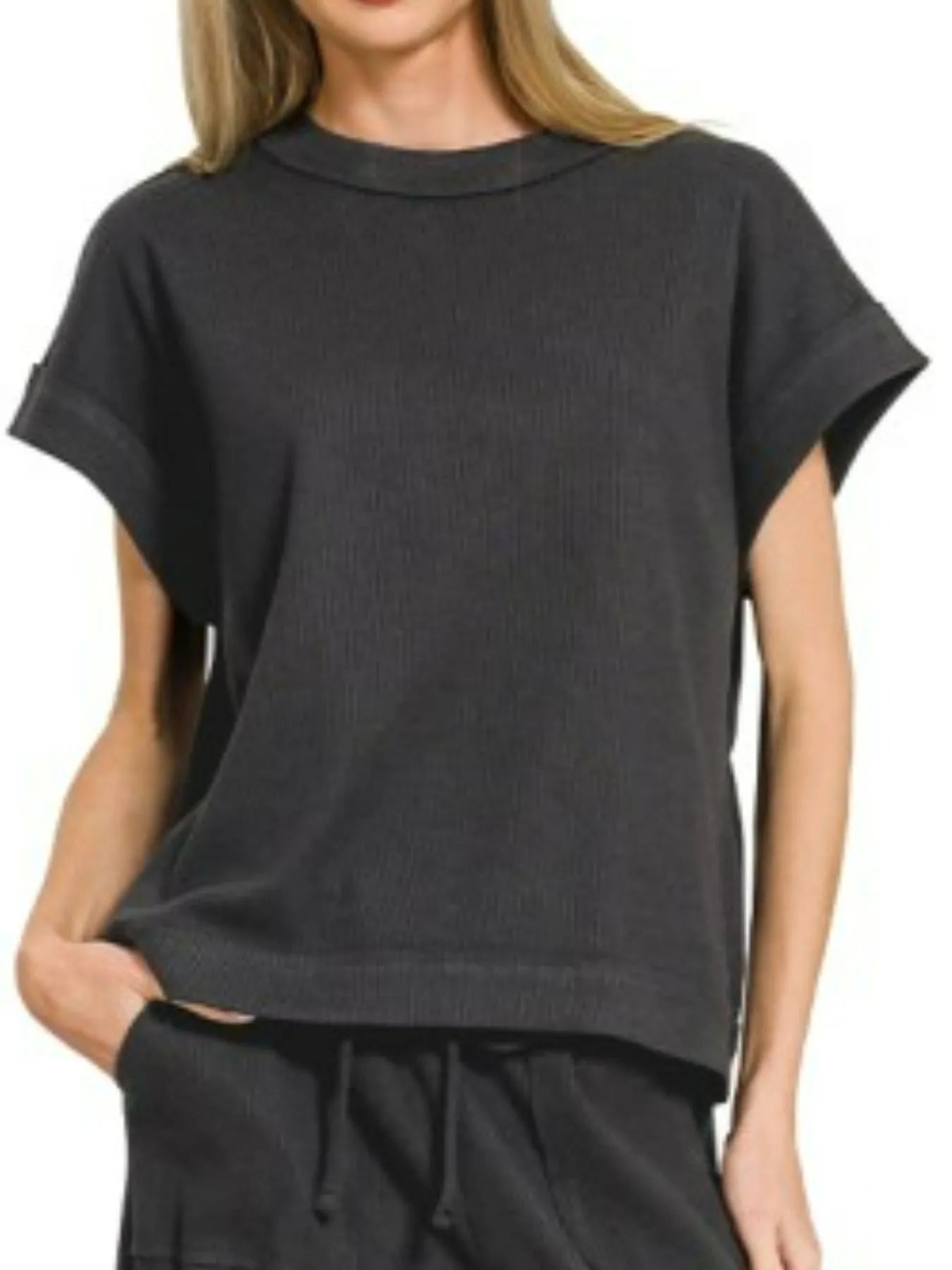 Cotton Slub 2PC Set Black