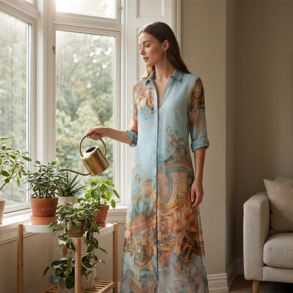 🎁✨ NEW ARRIVAL – 50% OFF TODAY! 💐 Women’s Elegant Retro Print Maxi Dress 🌸 Vintage-Inspired Style, Flattering Fit & Effortless Elegance