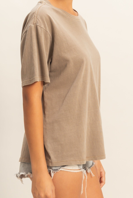 Classic Cotton Crew Tee Mocha