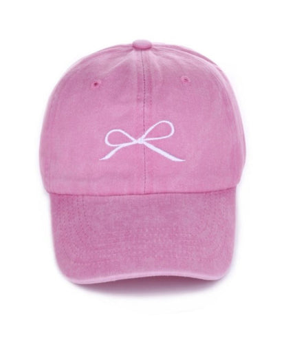 Embroidered Bow Hat