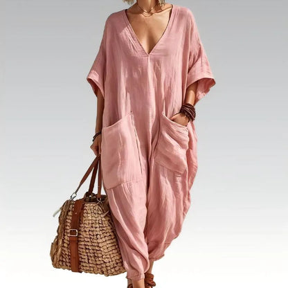 Evelisse - Breezy Batwing Pocket Jumpsuit