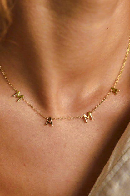 18K Gold Plated S.S. MAMA Necklace