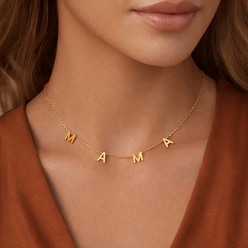 18K Gold Plated S.S. MAMA Necklace