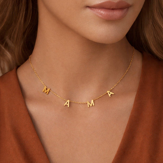 18K Gold Plated S.S. MAMA Necklace