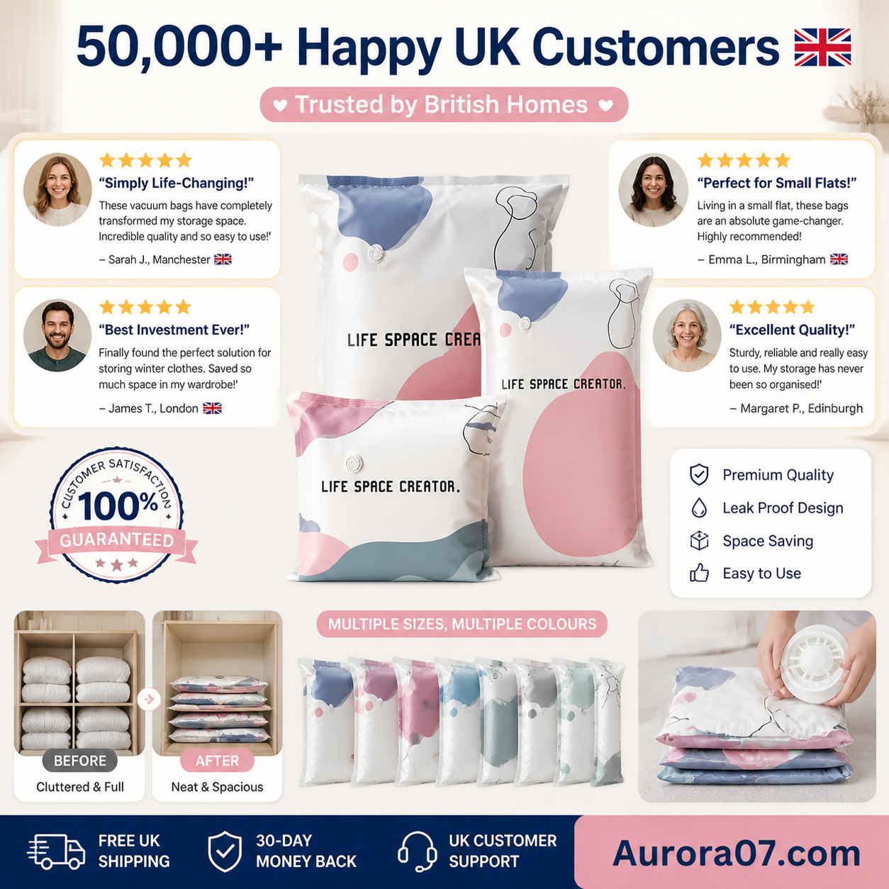 💐 BUY 2, GET 1 FREE!🧳No‑Pump Vacuum Storage Bags – Press & seal, no pump needed. Saves 80% space, keeps clothes dry & dust‑free. Perfect for bulky bedding & off‑season gear. 🛏️🗄️