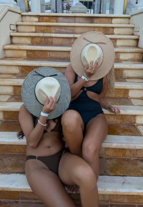 CC Brand Two Tone Crochet Sun Hat