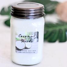 Coconut Woods 16oz Mason Jar Soy Candles