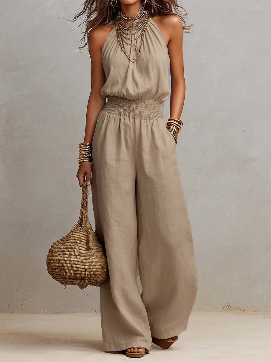 Elenie - Lightweight Halter-Neck Jumpsuit