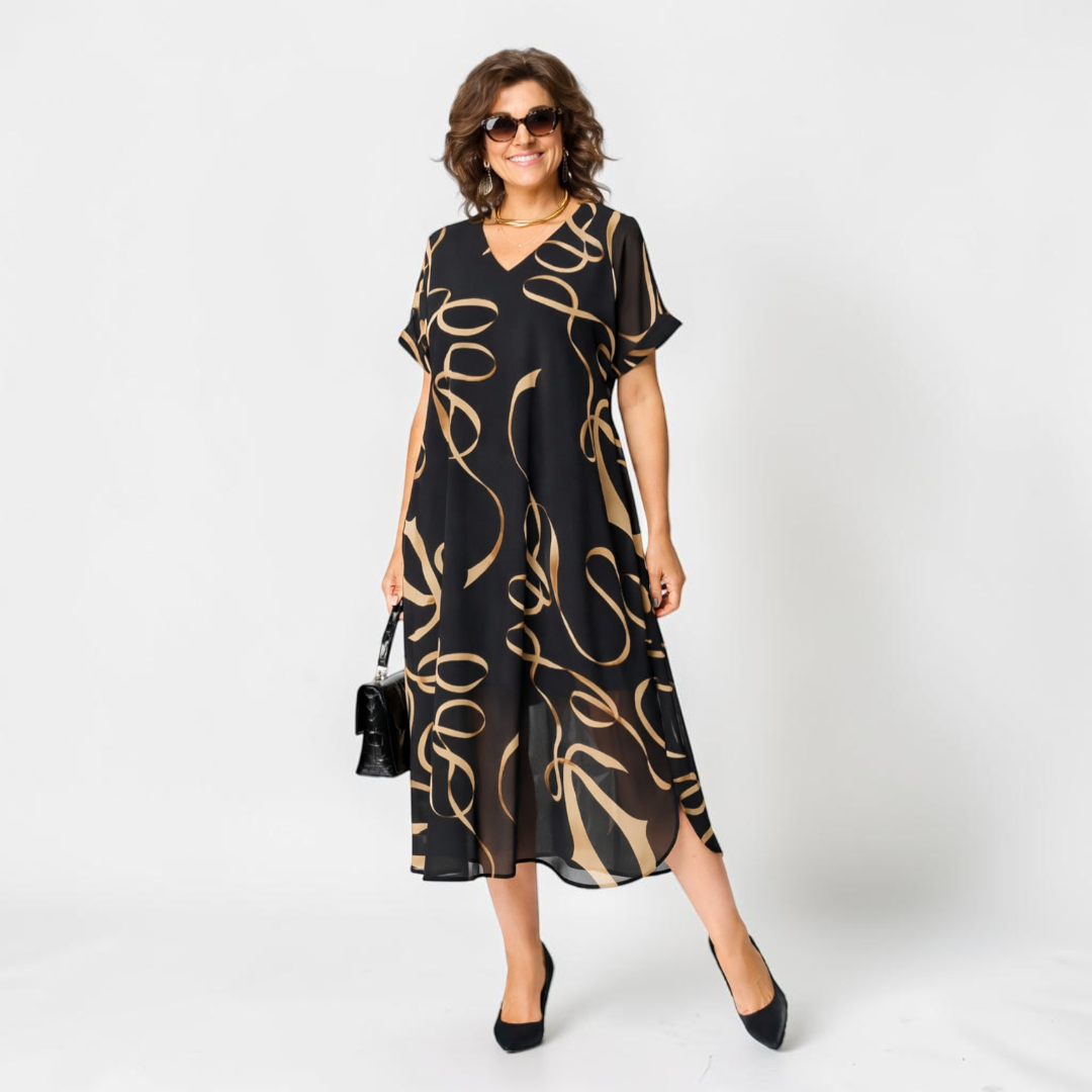 Ismara - Lightweight V-Neck Midi Dress