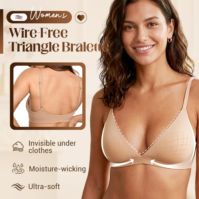 💥80K+ SOLD💞Women's Wire-Free Jelly Support Triangle Bralette