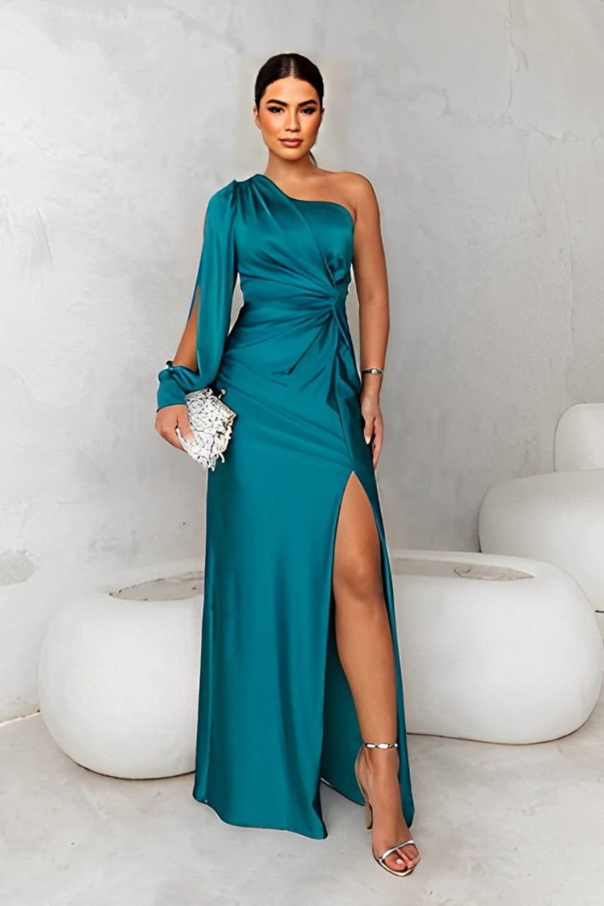 Xiomara - Soft-Touch One-Shoulder Maxi Dress