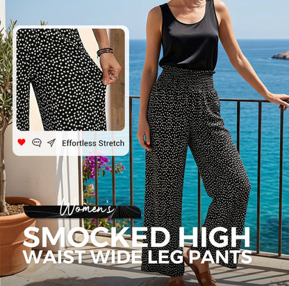👖 50% OFF NOW! ✨ Women's Smocked High Waist Wide Leg Pants – Flattering Fit, Breathable Fabric & Effortless Style 🌸